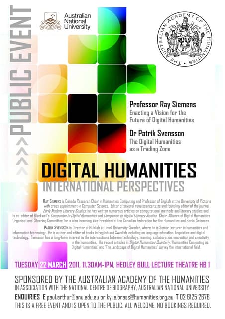 Digital Humanities Workshop 22 March 2011