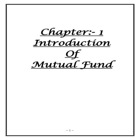 Mutual Fund Major Research Project 2