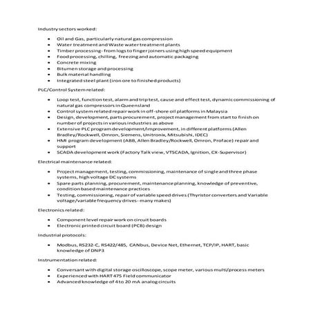 Current Automation Profile | PDF