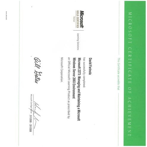 MS Windows Server 2003