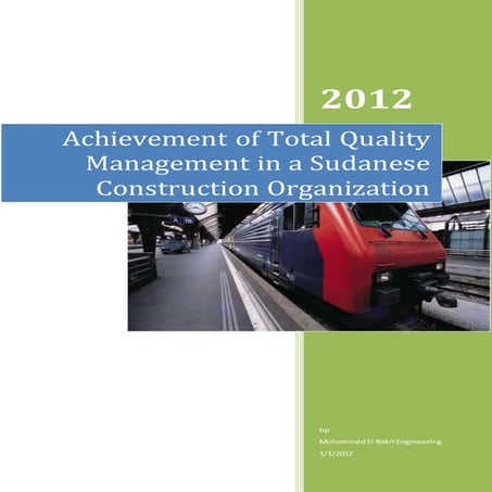 5.Achievement of TQM in Organization