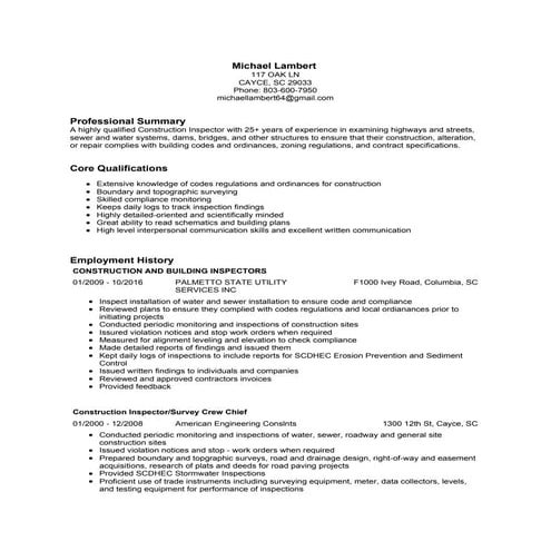 Mike lambert's resume | PDF