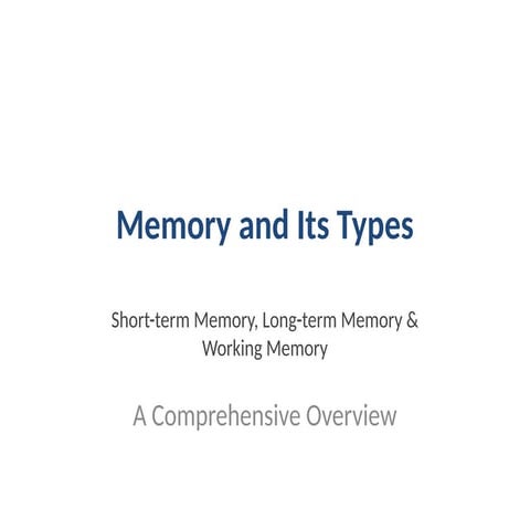 Working memory | PPTX