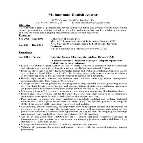 Danish's Resume