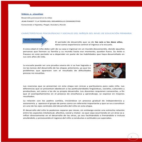 1 caracteristicas psicologicas y sociales del niño