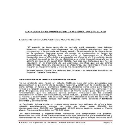 Cataluña en el proceso de la historia