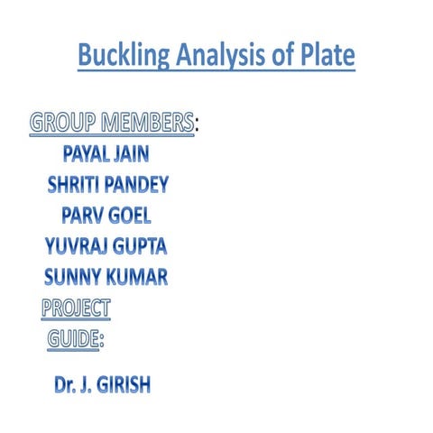 Buckling Analysis of Plate
