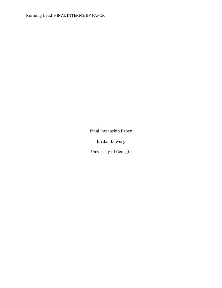 HDFS 5910 Final Internship Paper