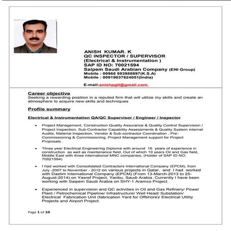 Anish's CV 
