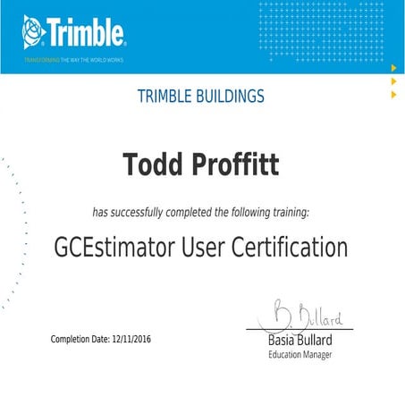 GC Estimator Cert | PDF