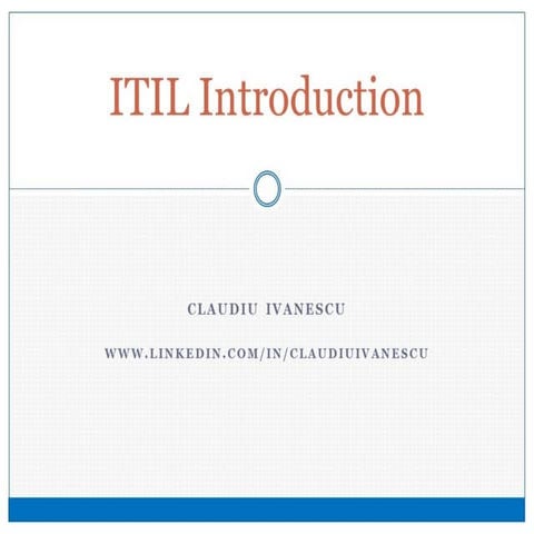 ITIL Introduction