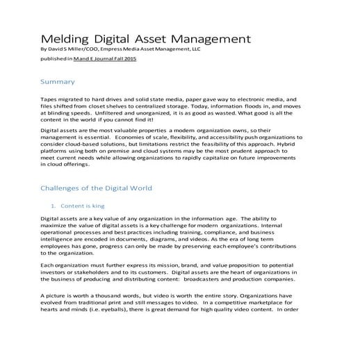 melding digital asset management