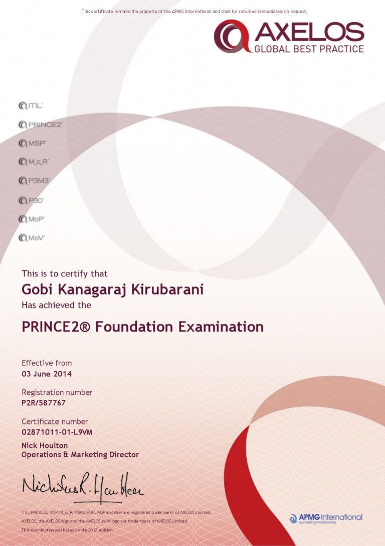 PRINCE2Foundation専門知識訓練