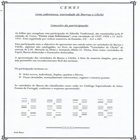 1 - Ceres com sobretaxa, variedade de barras e cliché