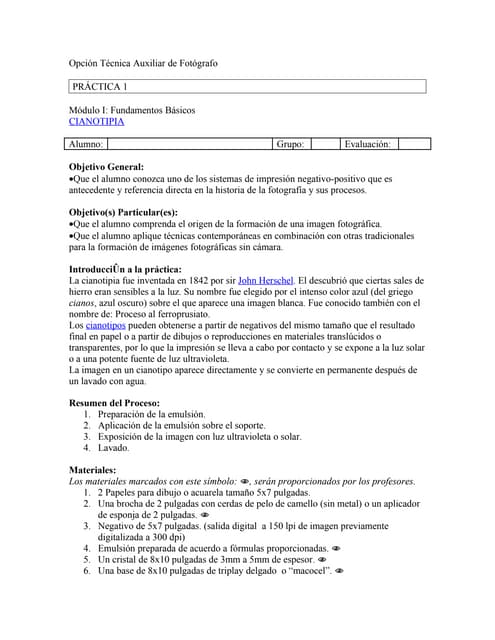 1 Cianotipia