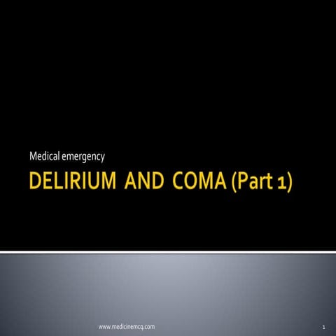 Coma - Part 1 | PPT | Free Download