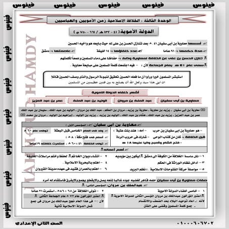 مذكرات فينوس - الصف الثانى الاعدادى - ترم ثانى ( مذكرات العميد )
