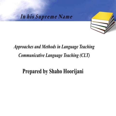 communicative language teaching/ Shaho hoorijani