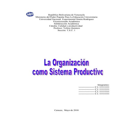 1 como se organiza un sistema productivo