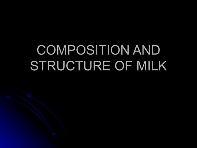 Nutritive value of milk | PPTX