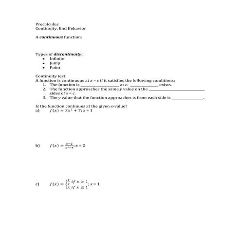 PC 1 continuity notes