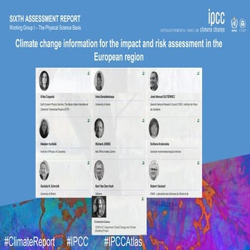 General intro on European Climate Change and CID’s (guided by Factsheet ...