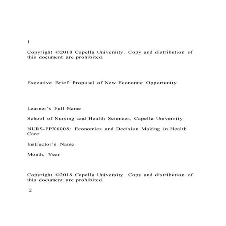 1 Copyright ©2018 Capella University. Copy and distributio