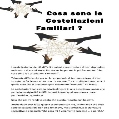 Cosa sono le costellazioni Familiari?