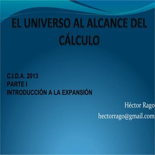 1 cosmología al alcances del calculo