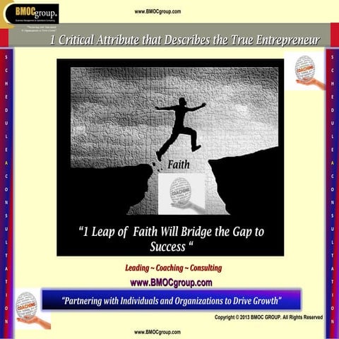 1 Critical Attribute that Describes the True Entrepreneur