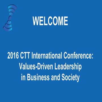 2016 CTT Conference - Welcome Slides