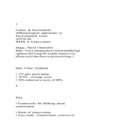 1Culture & EnvironmentAnthropological approaches to E