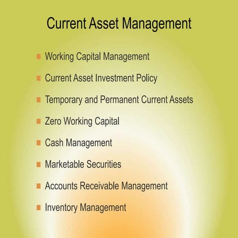 1 current assement management