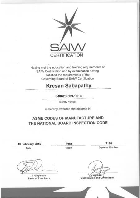 Kresan Sabapathy presentations