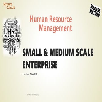 Business Bootcamp [ONE MAN HR] - Pager | PPTX