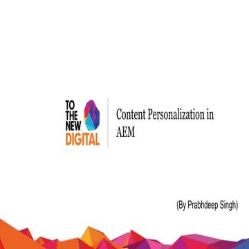 AEM 6 - Client Context Personalization 