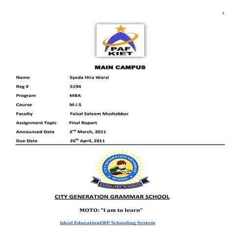 School management software proposal | PDF