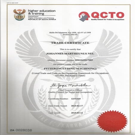 Trade sertificate | PDF