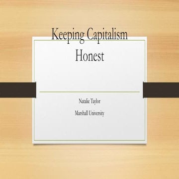 Keeping Capitalism Honest3.20.2014