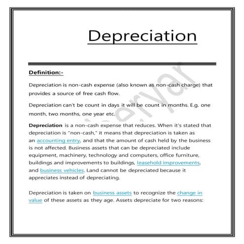Depreciation