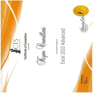 Excel 2010 Advanced 2014