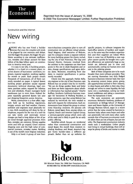 Bidcom Economist