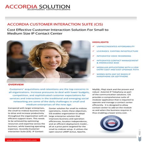 Accordia CIS Enterprise Brochure