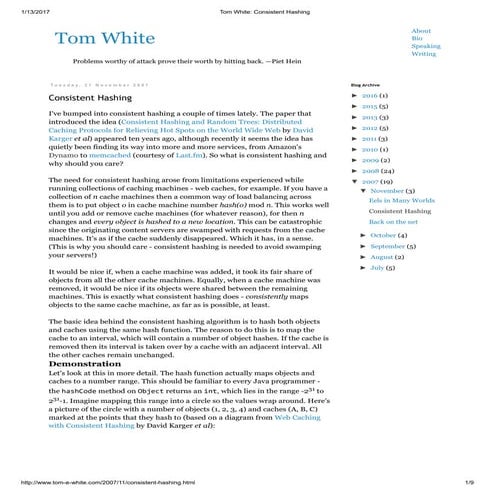 Tom White_ Consistent Hashing