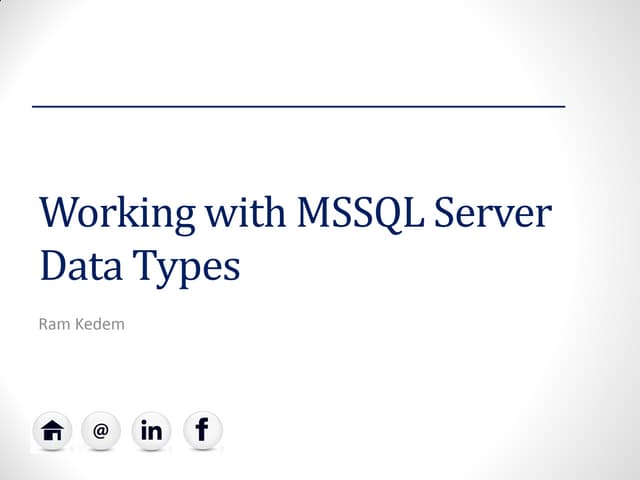 1 data types