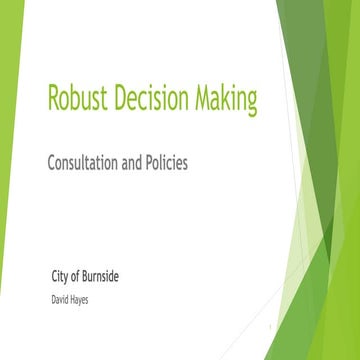 David Hayes - Robust decision making