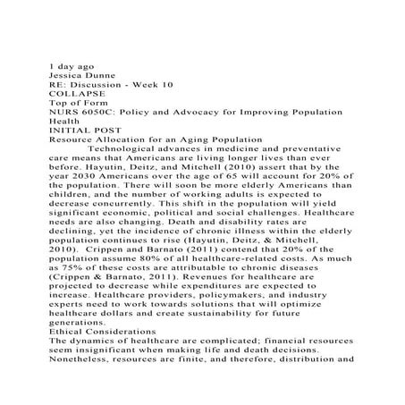 1 day agoJessica Dunne RE Discussion - Week 10COLLAPSET.docx