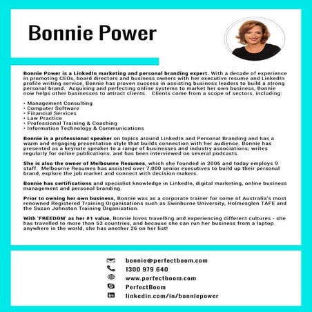 Bonnie Power Professional Bio