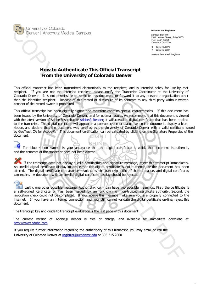 Cu Denver Transcripts Fill Online Printable Fillable Blank Pdffiller