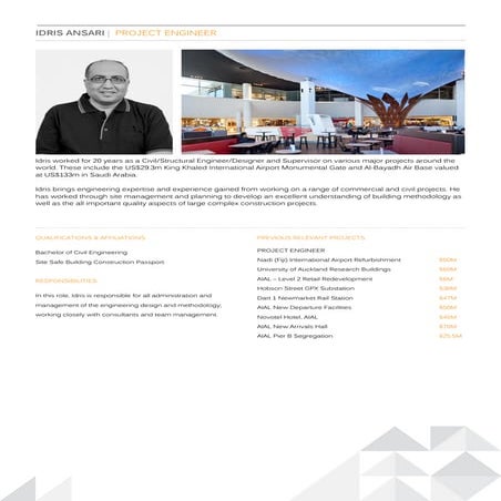 Portfolio | Resume Structural Engineer | Civil Design Engineer | PDF